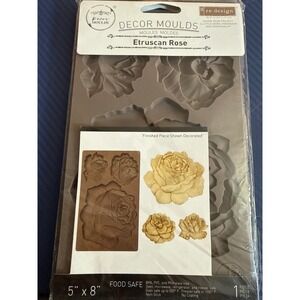 Redesign with Prima Etruscan Rose Decor Mould Silicone Floral 5x8 640989
